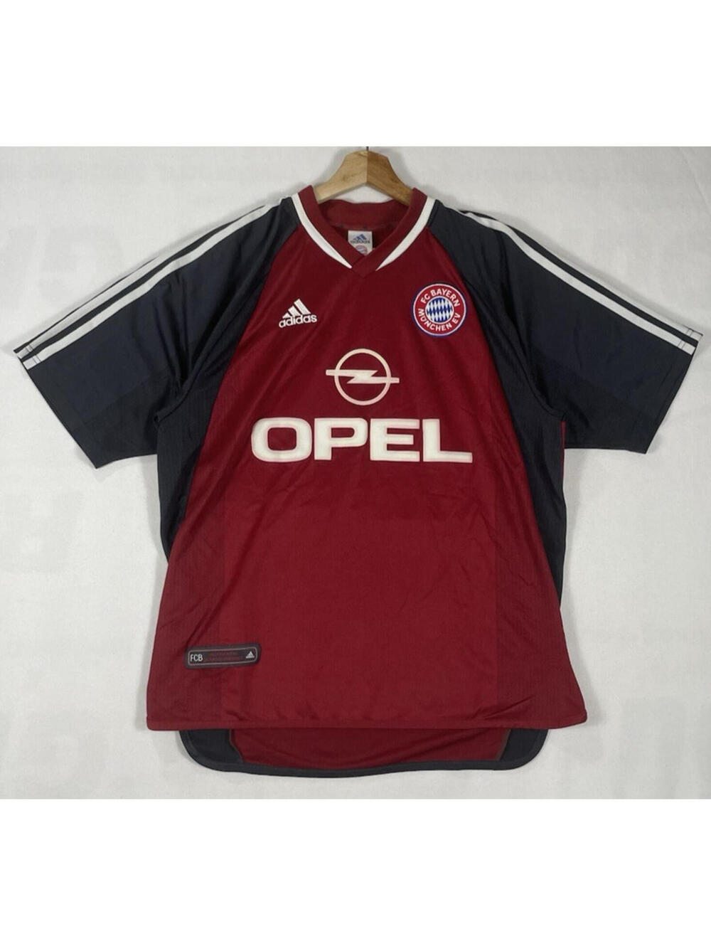 Vintage Adidas Bayern Munchen Open Maroon Soccer Football Jersey Sz M